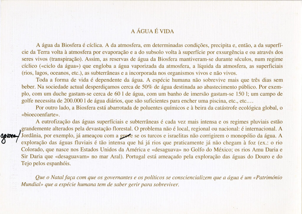 Exposição - 35 Postais de Natal de Jorge Paiva 1994 v