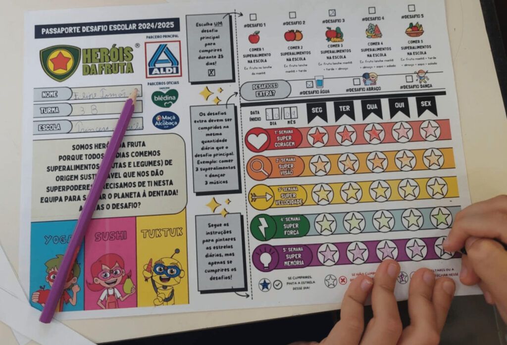 After the Success of the 2023/2024 School Year, the New Edition of "Heróis da Fruta" Kicks Off, Aiming to Encourage Healthier Eating Habits Among Children Illustration
