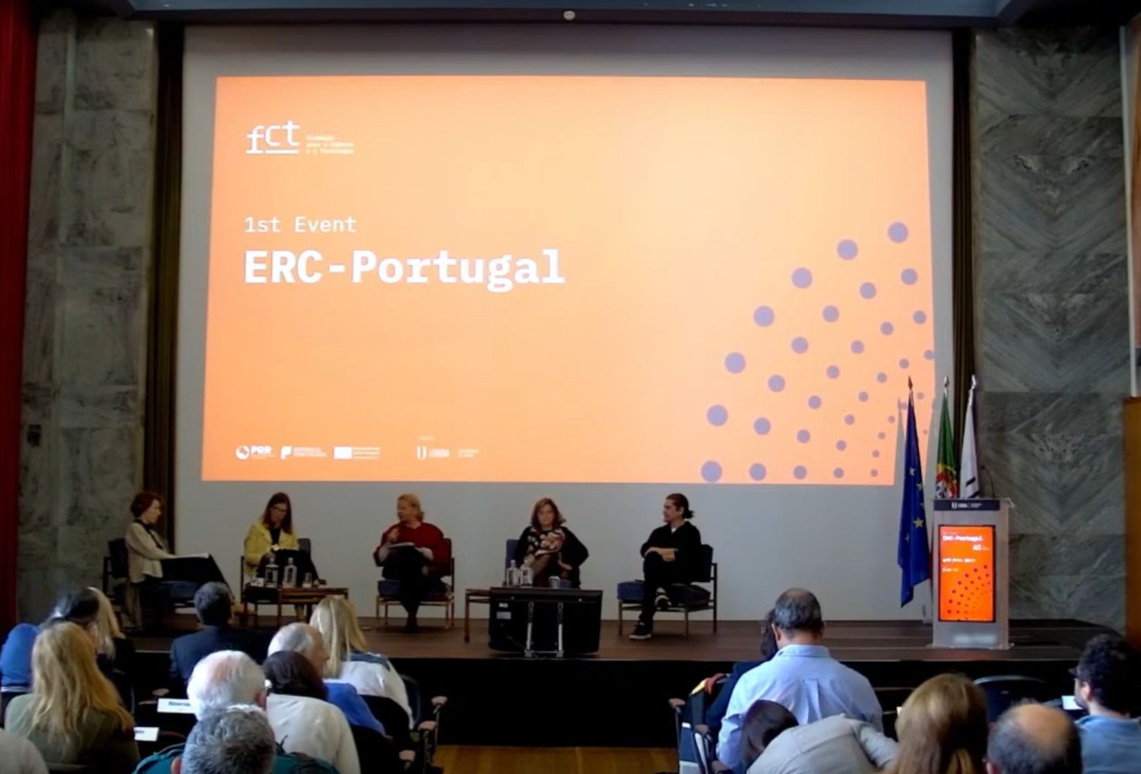 Professor Helena Freitas discusses critical research needs for a carbon-neutral Europe at the first ERC-Portugal event erc portugal event