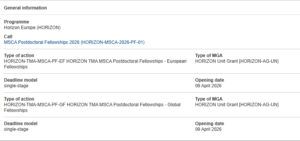 Info Session MSCA Postdoctoral Fellowships 2026