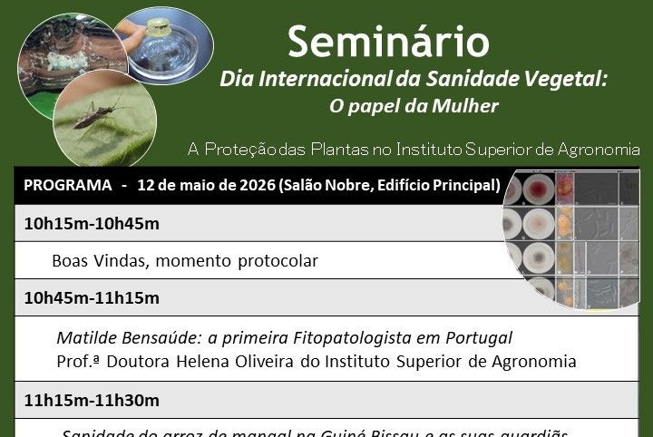 Seminário Dia Internacional da Sanidade Vegetal: o papel da mulher Seminario 2026 DiaInternacionalSanidadeVegetal