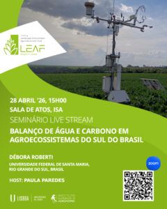 Seminário – Balanço de Água e Carbono em Agroecossistesmas do sul do Brasil