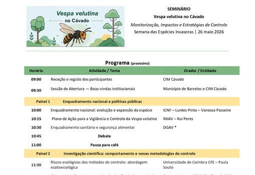 Seminário "Vespa velutina no Cávado" vespa velutina no cavado